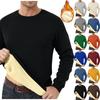 Sweatshirts For Men Long Sleeve Fleece Casual   Fuzzy Crewneck Pullover Warm Winter