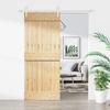 VidaXL Sliding Door and Hardware Kit 85x210 Cm Solid Pine, Interior Door, Interior Barn Door 3203217
