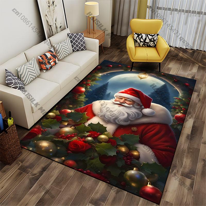 Christmas joy and festive spirit carpet Yoga living room room decor children's crawling mat doormat area rug games mat