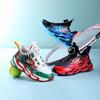 Boys Rotating Buckle Sneakers Breathable Mesh Lightweight Casual Dad Shoes Kids