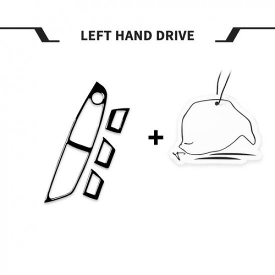 Glossy Piano Black Interior Window Lift Switch Cover For BMW 5 Series F10 11-18