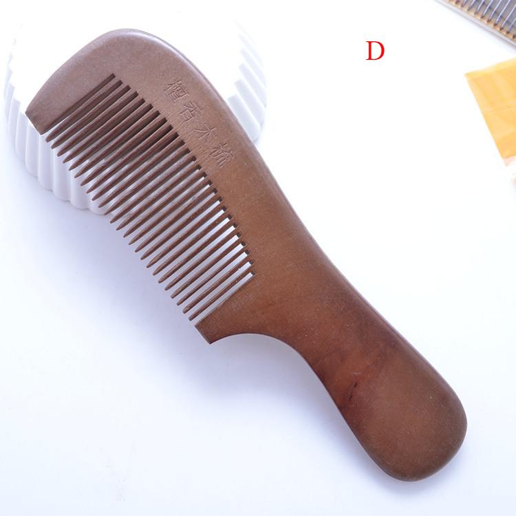 Утолщенная расческа из натурального дерева сандалового дерева, бытовая деревянная расческа, антистатическая расческа от выпадения волос, аутентичный массаж U