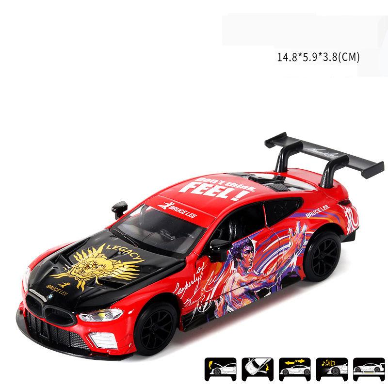 1/32 масштаб BMW M8 GTE Co фирменные стили литой масштаб модель автомобиля металлический миниатюрный автомобиль звук и свет детская игрушечная машинка подарок
