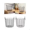 Iron Storage Basket 8.27inch X 7.87inch with Handles Sundries Bins Large