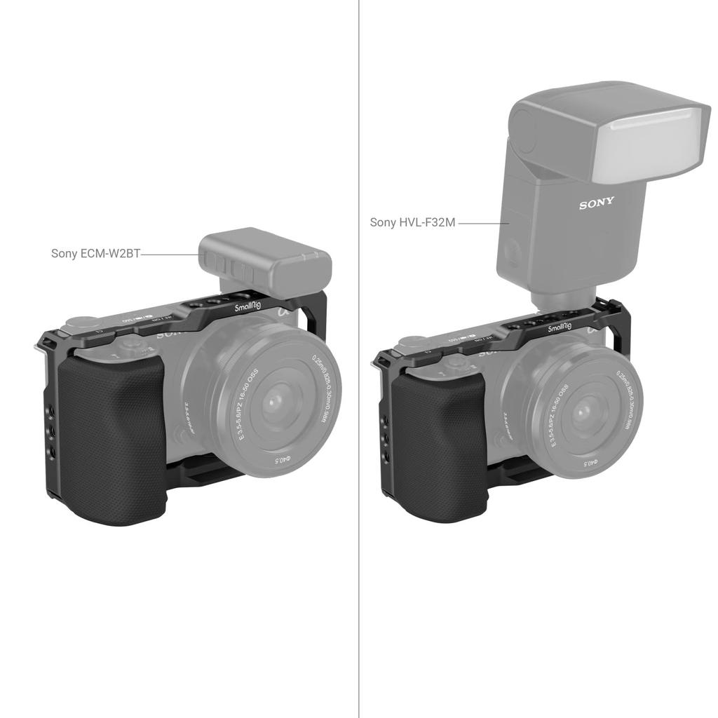 Клетка SmallRig с быстросъемной площадкой для улучшения хвата ZV-E10 Рукоятка, Встроенная (3538B)