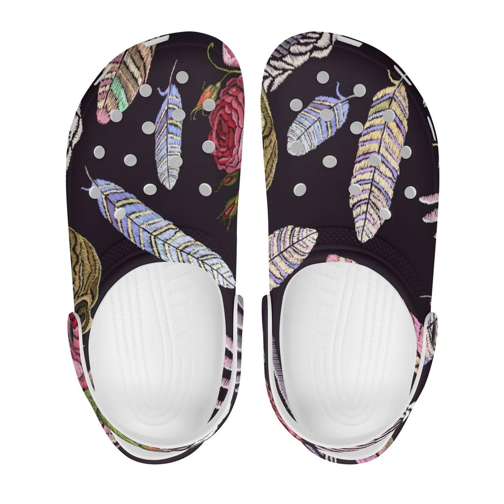 Graphic Printed EVA Clogs Women Men Lightweight Breathable Slip On Casual Shoes Soft Sole Summer Sandals Daily Comfort Wear