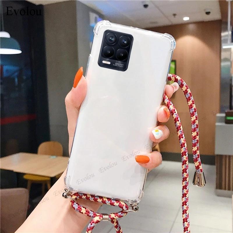 Чехол-ремешок через плечо для Tecno Spark 20 Pro Plus 20C 10 9T 8P 7P Прозрачный противоударный мягкий силиконовый чехол для Spark GO 2024