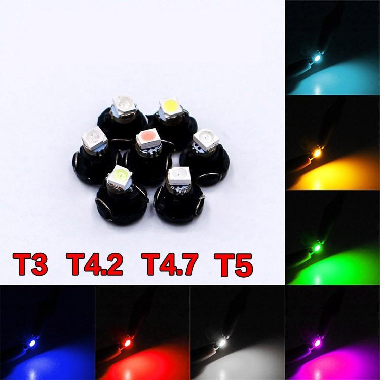 10 шт. T3 T4.2 T4.7 T5 автомобильный светодиодный приборный светильник 1 SMD 2835 12 В клин приборной панели Предупреждающая индикаторная лампа приборной панели свет