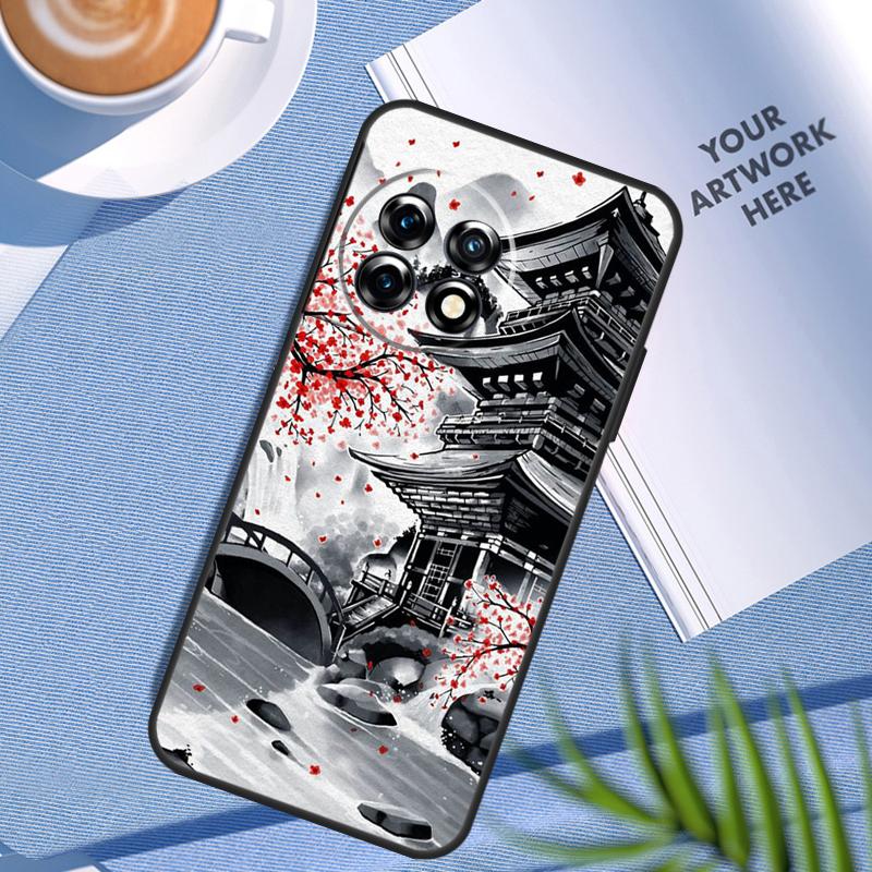 Японское искусство Храм Сакура Чехол для OnePlus Nord CE 5 3 4 Lite N20 N30 OnePlus 15 13 12 11 8 9 10 Pro 10T 13R 13T Чехол
