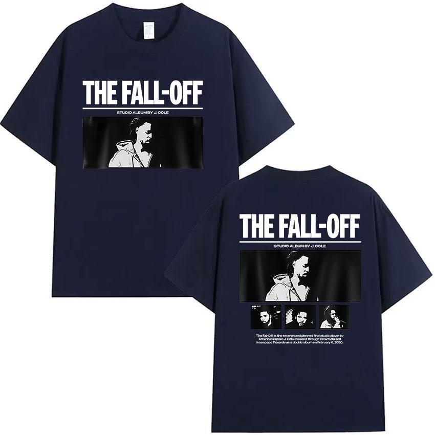 Рэпер J Cole THE FALL OFF Мировой Тур 2026 Графические Футболки Унисекс Винтажная Мода Хип-Хоп Оверсайз Хлопковая Футболка Стритвир