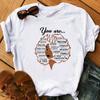 Fashion Casual Girls Letter Graphics Women's T-Shirt Summer Loose Tees 90S Short Sleeve O-Neck Blouses Ladies White Tops Clothes