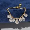 Water Drop Shape Charm Ring Adjustable Stackable Ring New Chain Ring  Women