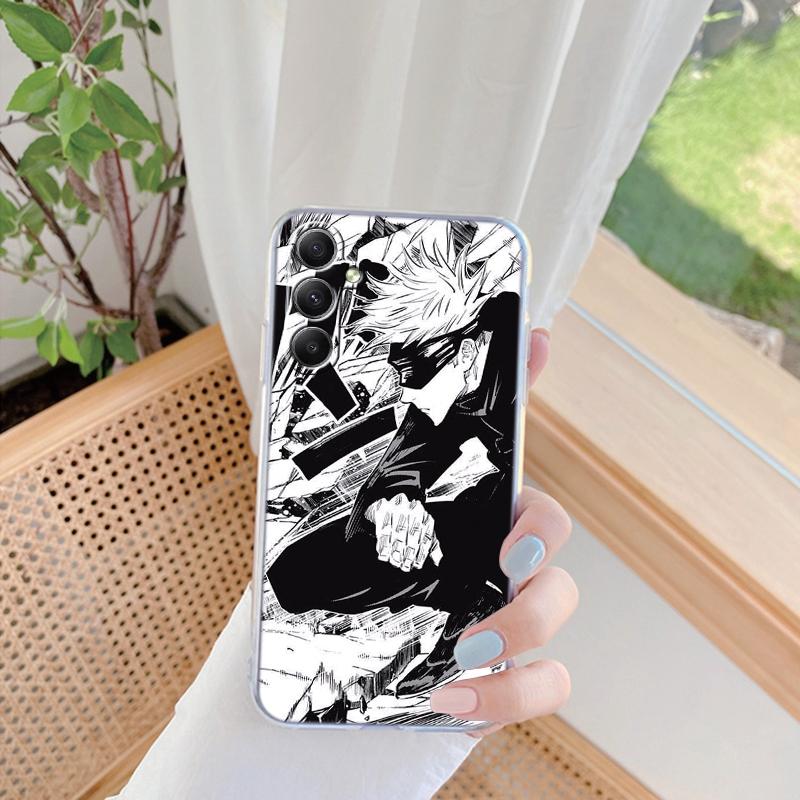 Мягкий прозрачный силиконовый чехол с рисунком аниме для Xiaomi Redmi Note 13 Poco C65 Samsung A55 M35 S24 iPhone Camera противоударный защитный бампер