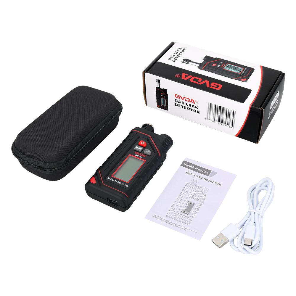 GVDA Natural Gas Leak Detector Carbon Dioxide Combustible Methane Propane Rechargeable Gas Leakage Tester with Extendable Probe 1
