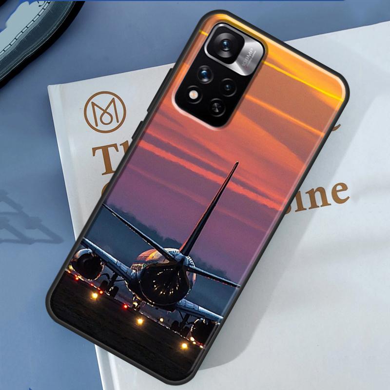 Кейс для путешествий с рисунком самолета для Xiaomi Redmi Note 13 12 11 9 10 14 Pro 9S 10S 11S 12S Redmi 14C 10C 12C 13C Чехол