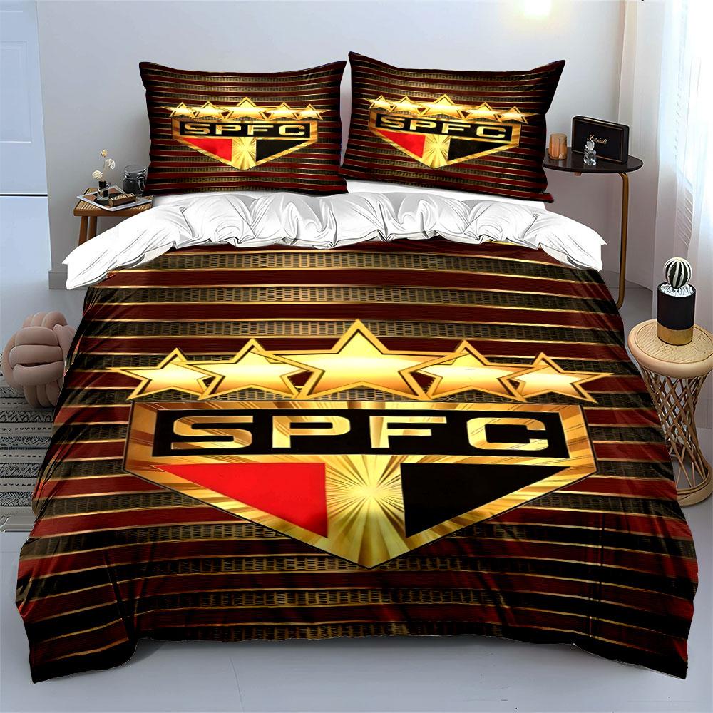 Golden stars and "SPFC" emblem. Bedding sets Duvet cover sets Duvet covers Pillowcases(1*Duvet Cover 2*Pillowcases without duvet insert)