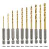 High Quality 1.5mm-10.0mm 1/4 Hex Shank High Speed Hexagonal Handle Twist Drill Drill Bit Set
