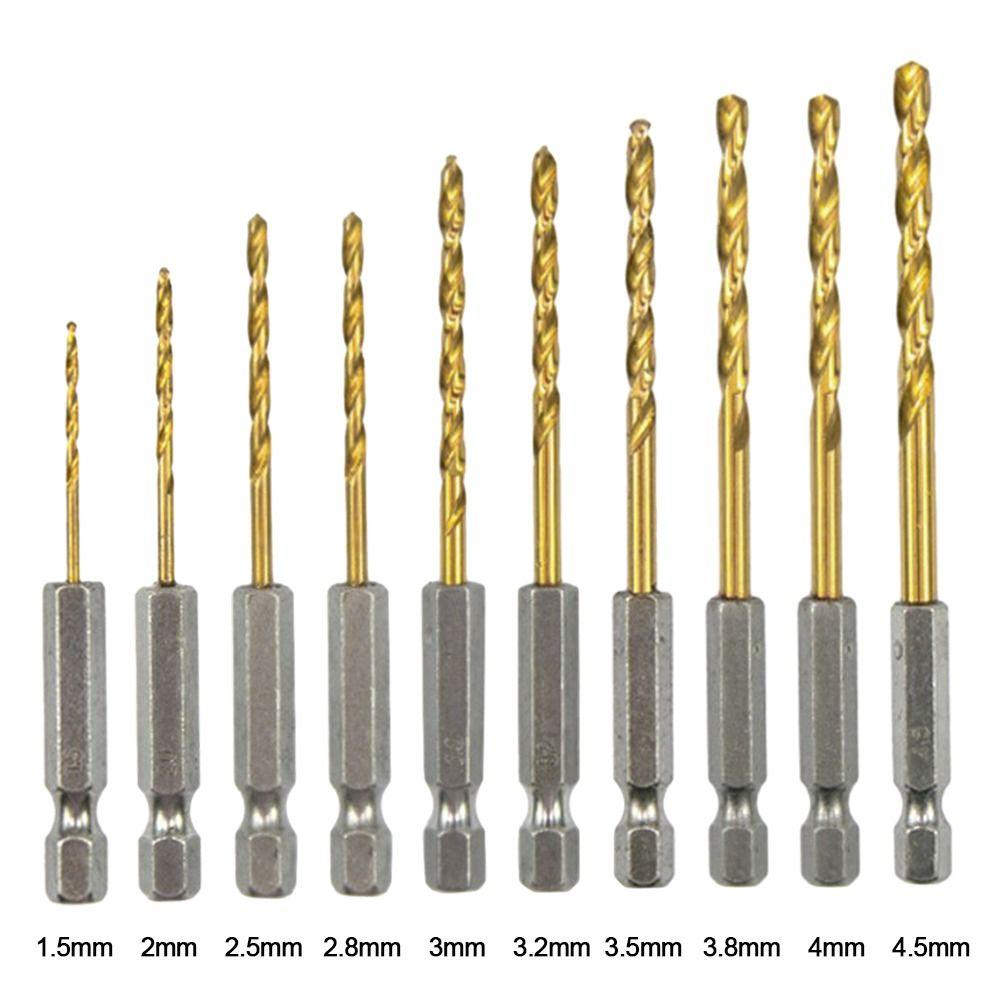 High Quality 1.5mm-10.0mm 1/4 Hex Shank High Speed Hexagonal Handle Twist Drill Drill Bit Set