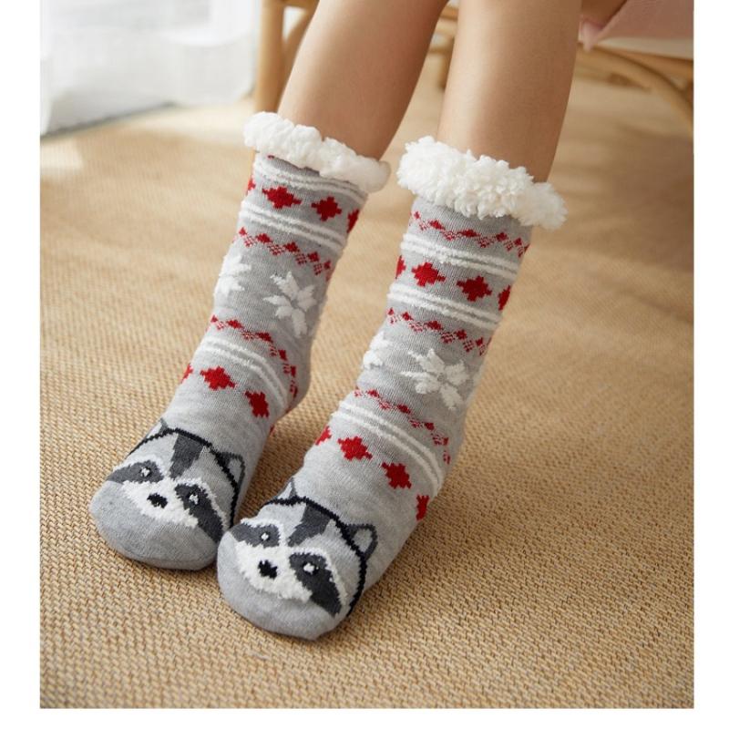 Women Winter Warm Soft Indoor Socks Cozy Plus Pile Carpet Sleeping Sock