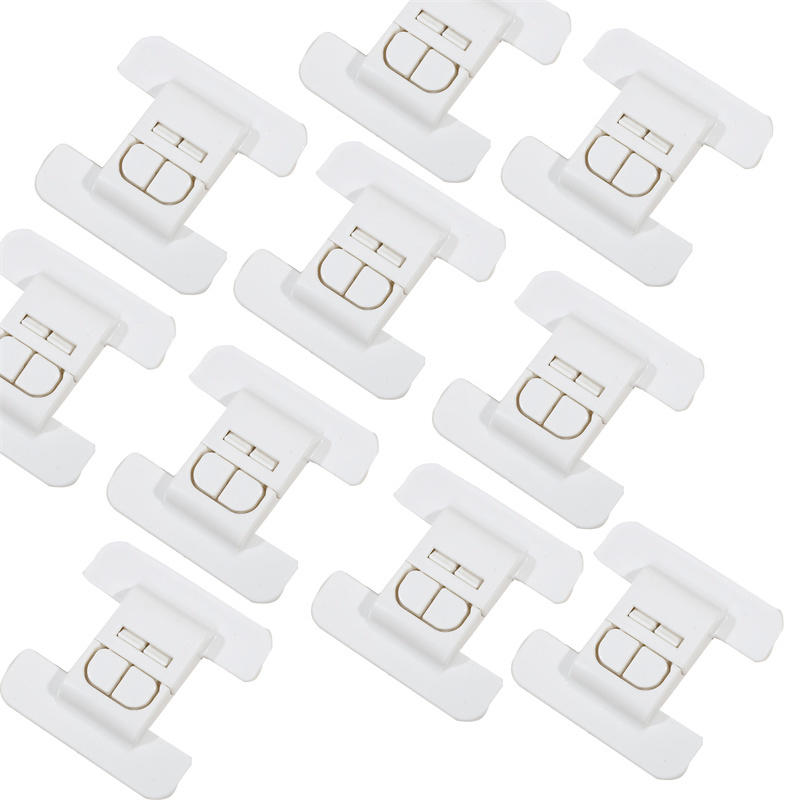 10pcs Child Proof Refrigerator Door Lock Automatic Non-punch Universal Cabinet Drawers Door Safety Buckle