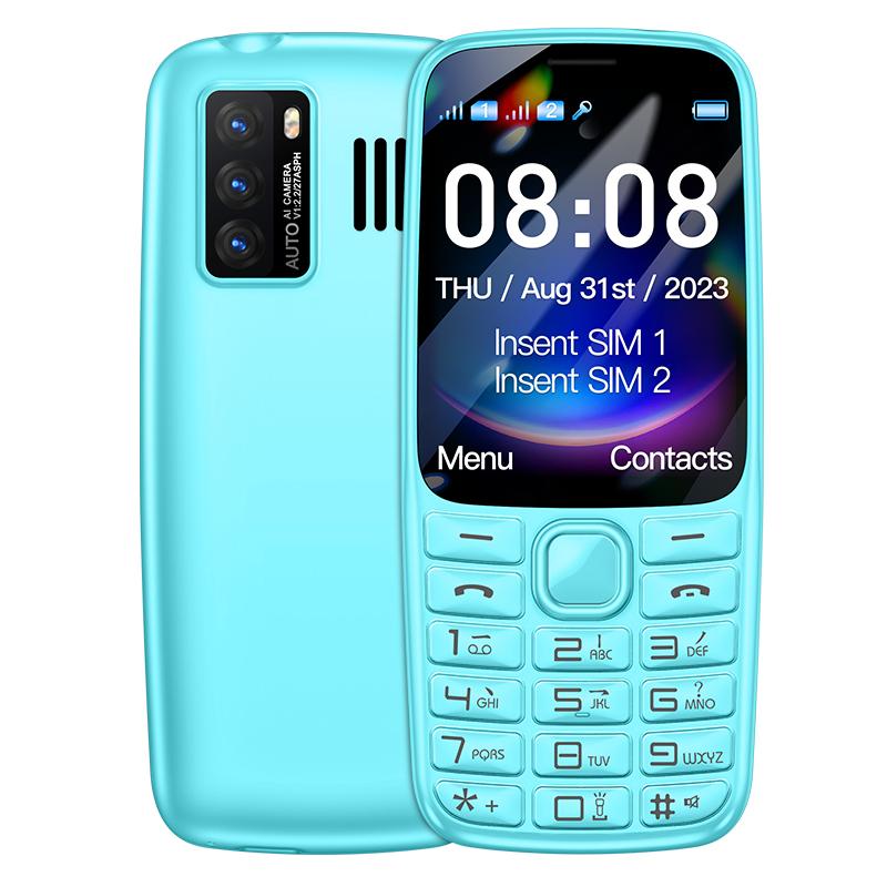 С99(H11) Мобильный телефон 4G с кнопками, 2,4-дюймовым TFT-экраном, двумя SIM-картами, двойным режимом ожидания, 240x320, будильником Voice King, аккумулятором 1500 мАч, мини-телефоном с фонариком