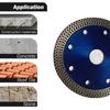 Турбо алмазный диск для угловой шлифмашины 105/115/125мм Прочный режущий инструмент для гранита, мрамора, плитки Профессиональная производительность