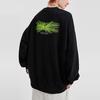 Li Ning Sports Fashion Series Printed Loose Sports Pullover Round Neck Sweatshirt Men Sweatshirt Black AWDR577-6
