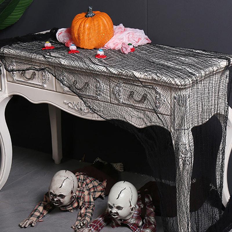 Halloween Gauze Ornaments Wall Hanging Black Polyester Home Garden Holiday Supplies