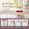 Zinc Alloy Cupcake Display Holder Crown Handle Tiered Fruit Plate  Dessert Display