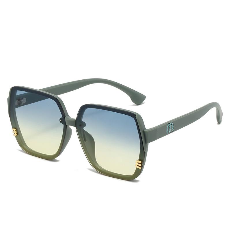 Брендовые Солнцезащитные Очки Женские Квадратные Классические Большая Рама Модные Мужские Прямоугольные Дизайн с Буквами Ретро Солнцезащитные Очки UV400