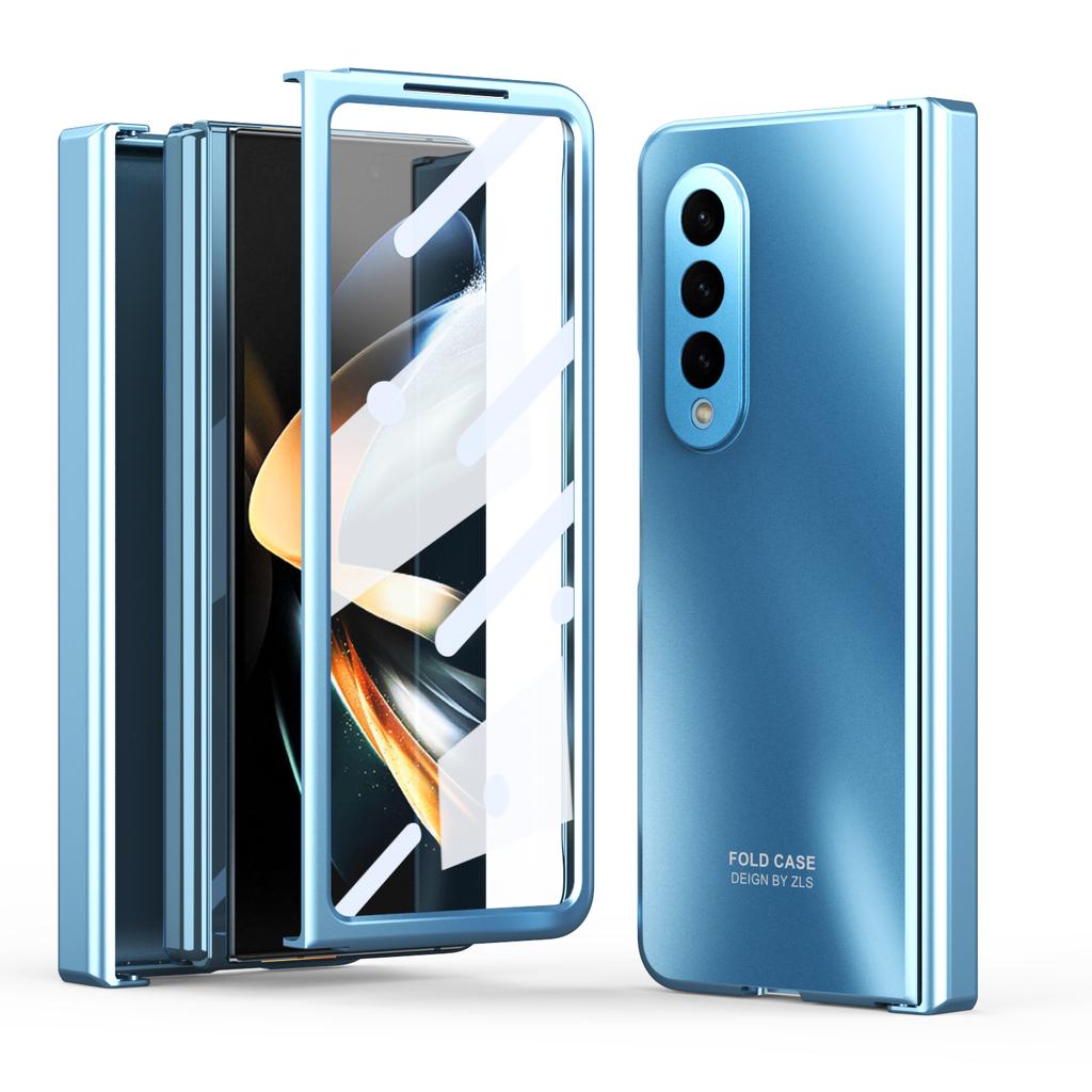 Жесткое покрытие для Samsung Galaxy Z Fold 3 Fold3, чехол, броня, защитная петля, стеклянная пленка, крышка экрана