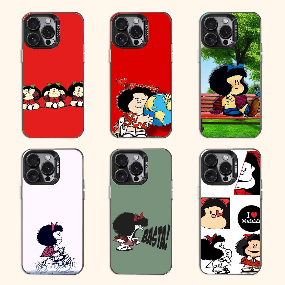 M-Mafaldaa Cute Character Phone Case For iPhone 17 16e 16 15 14 13 12 11 Pro Max X XR XS MAX Back Cover