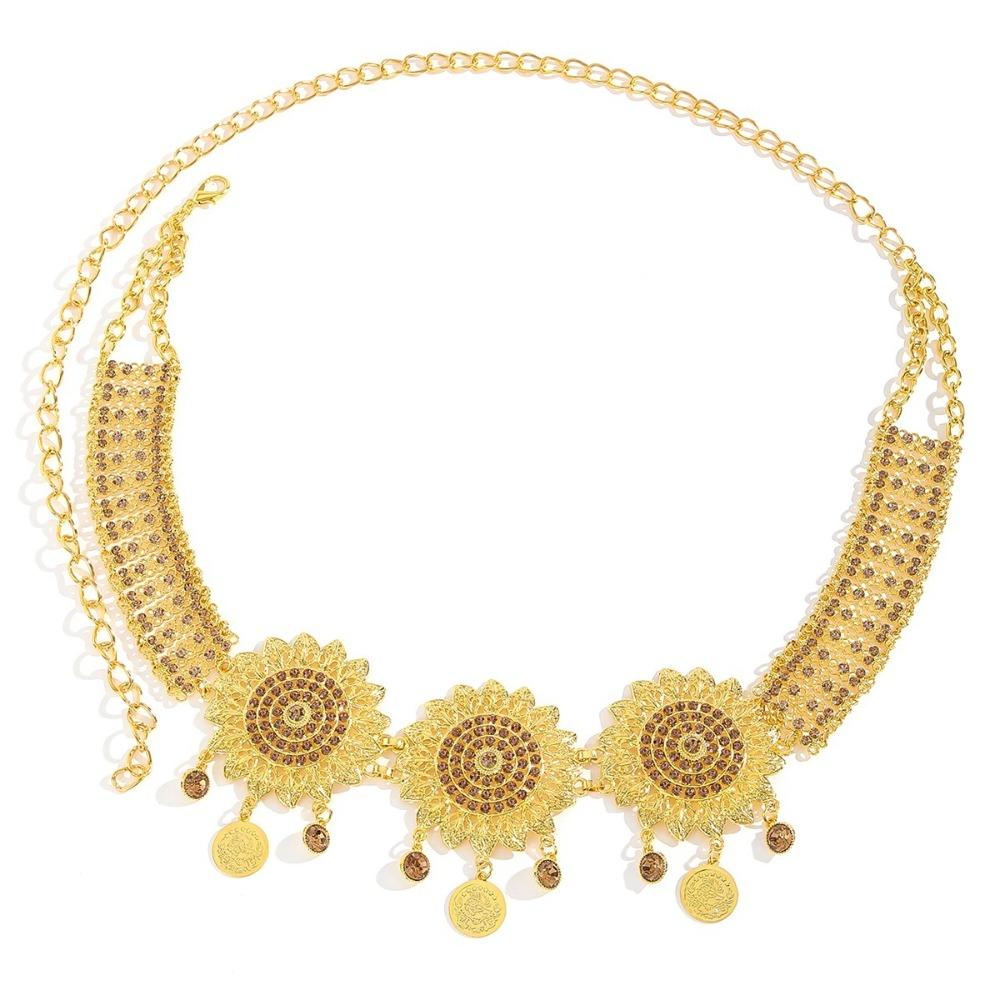 Inlaid Diamond Fringe Belt Alloy Fringe Waist Chain Vintage Waist Chain Belt For Weddings