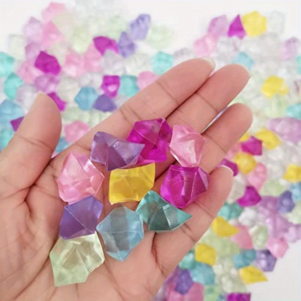 150 шт. искусственные ледяные камни, акриловые наполнители для ваз, светящиеся камни, прозрачные акриловые ледяные камни 16 х 22 мм, искусственные измельченные ледяные камни, прозрачные драгоценные камни, мрамор