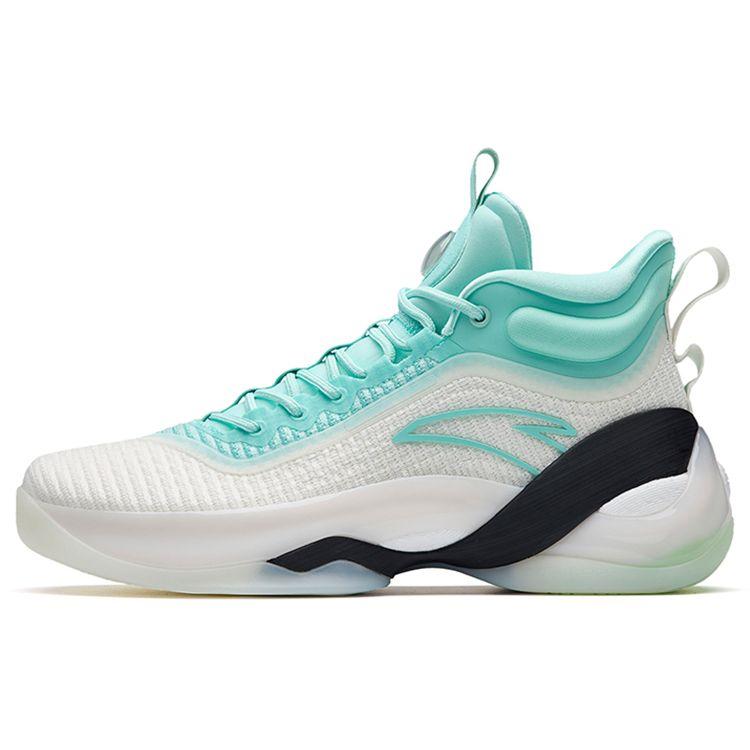 Anta KT7 Nitrogen Technology Wear-Resistant High-Top Basketball Shoes Men Sneaker White Blue 112231101-1