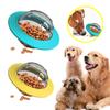 Игрушка для собак с раздачей еды для маленьких, средних и больших собак, кошек, интерактивная, слоу-фуд, забавная, улучшающая IQ, игрушки для щенков, французские бульдоги, питомец, летающий диск, игрушки