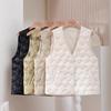 2025 High-End Lightweight Warm V-Neck Down Vest - 90% White Duck Down, Versatile Fashion Gilet for Autumn/Winter