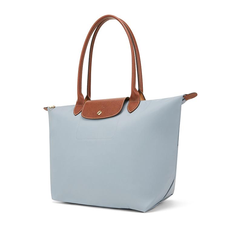 Longchamp Сумка-тоут Le Pliage на молнии из переработанного холста Женская сумка-тоут Серый синий 1899089P80