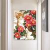 Diamond Painting Cat Rhinestones Cross Stitch Diamond Embroidery Flower Diamond Mosaic Home Decor