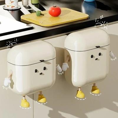 Мусорное ведро для кухни, настенное мусорное ведро с крышкой, бытовая неперфорированная мусорная корзина, туалетная бумага для ванной комнаты