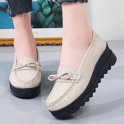 Женские мокасины на платформе, массивные, женские, летние, повседневные, классические, офисные, женские, толстая подошва, увеличивающая рост, туфли Shake