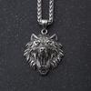 Fashion Viking Wolf Pendant Necklace Men Women Hip Hop Punk Jewelry