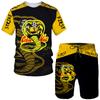 Summer Cobra Kai 3D Printed T-Shirt/Shorts/Suit Men's Cool Short Sleeve Athletic Set Casual Hip Hop Sportswear 2 Piece Tracksuit