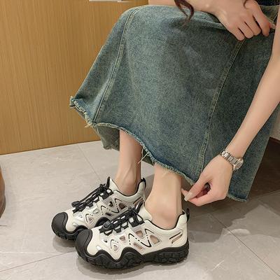 Трендовые модные универсальные спортивные сандалии на платформе для женщин 2025 года, новые летние уродливые милые туфли для папы