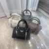 Z*V New Fashion Lychee Grain Cowhide Bucket Bag with Textured Hardware - Handheld and Crossbody Leather Bag