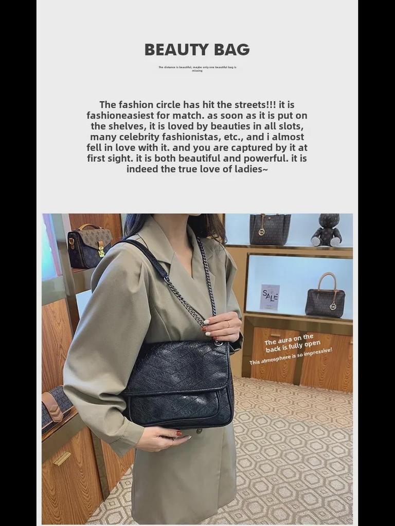 Женская сумка-мессенджер и сумка-цепочка Yangshulin из натуральной кожи большой вместимости – модная и универсальная