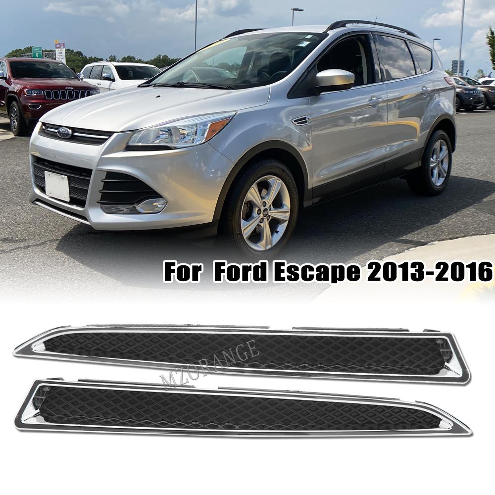 Front Headlight Lower Grille ABS Bracket Trim Moulding Decoration For Ford Kuga Escape 2013 2014 2015 2016 Car Accessories