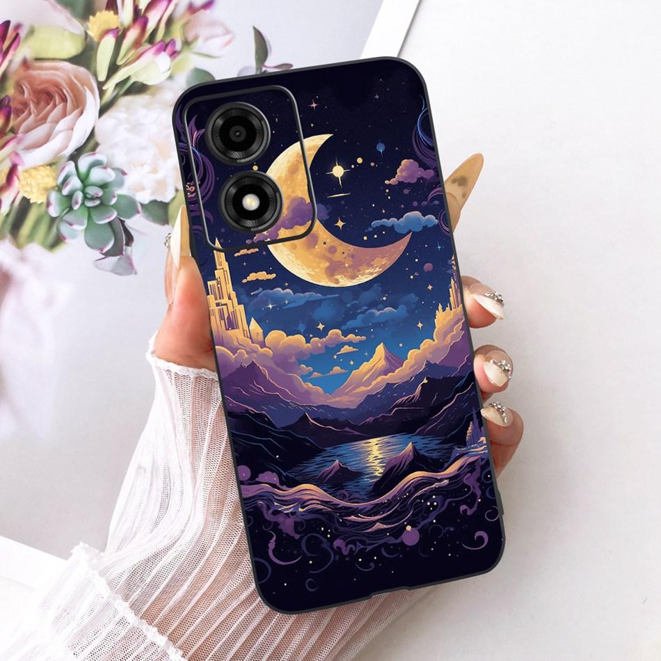 For Motorola Moto E14 Cool Dragon Tiger Pattern Phone Case For Moto E14 Black Silicone Soft Bumpers