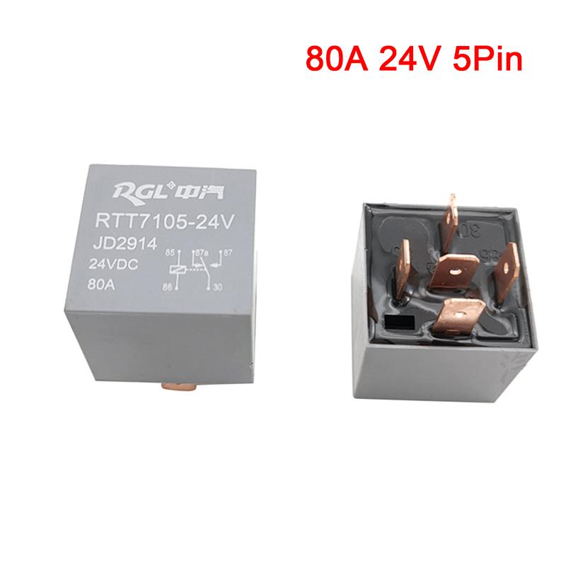 Водоустойчивое сверхмощное реле 4/5Pin DC 24V 12V 80A Реле фар автомобильное автомобильное
