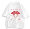 2026 Новая Мода Круглый Вырез Короткий Рукав Футболка Весна Лето Sanrio My Melody Женская Футболка Унисекс Модный Милый Топ Одежда